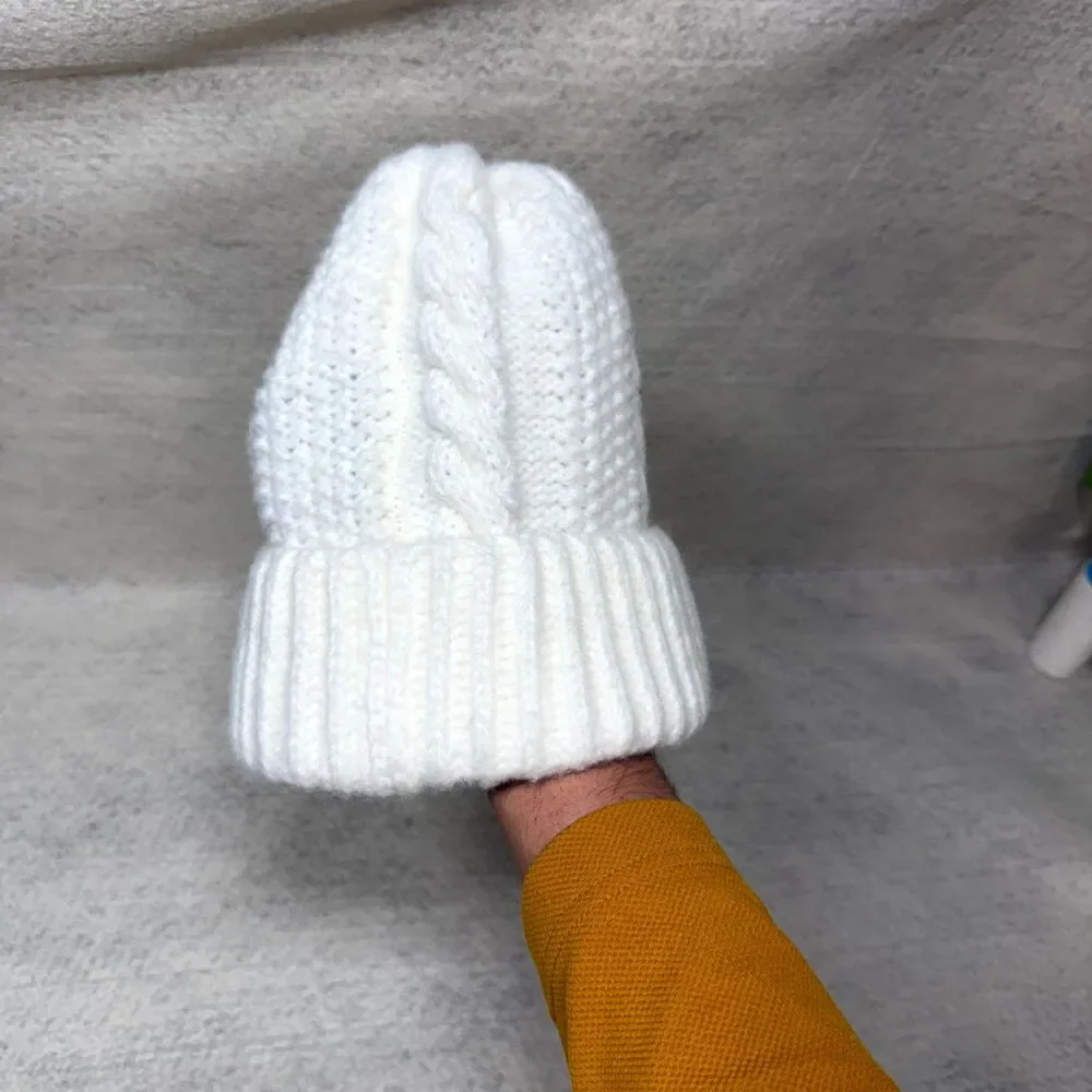 The North Face White Knit Winter Hat‎ Womens